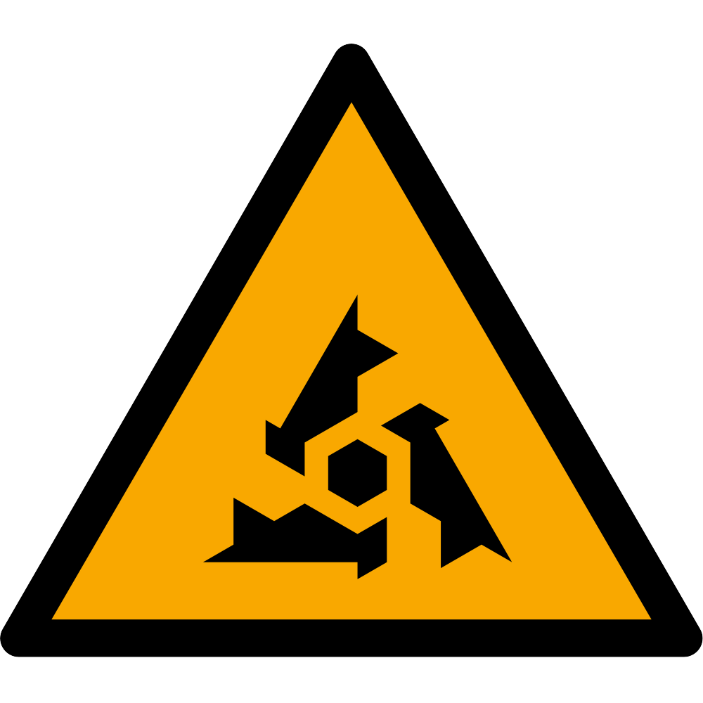 EDC hazard symbol in ISO 7010 international safety sign style